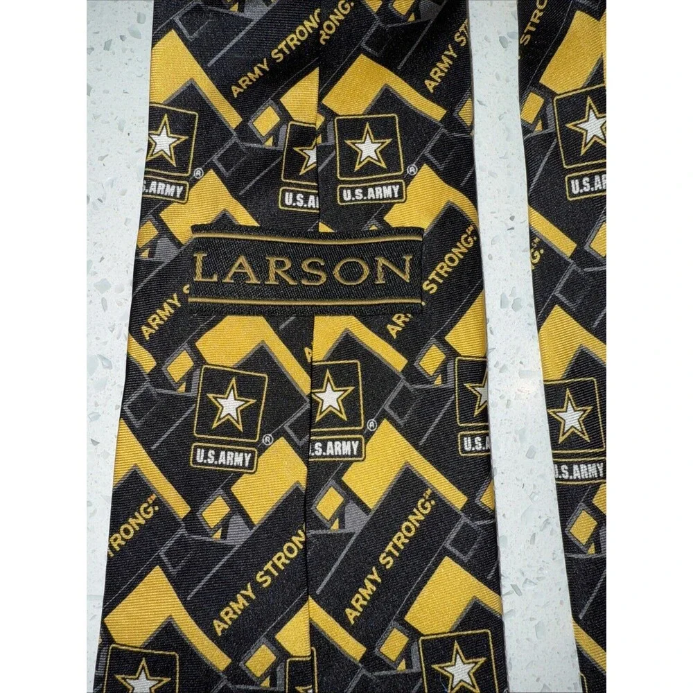 LARSON US Army Strong Themed Necktie 100% Silk 56